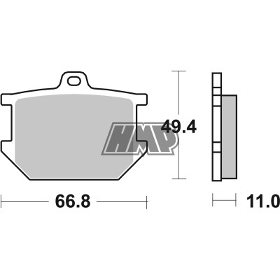 Pastilhas travão HONDA RD / SR / XJ / XS / XV / 250 / 360 / 400 / 500 / 650 / 750 / 850 / 920 / 1000 / 1100 / 507HF - SBS